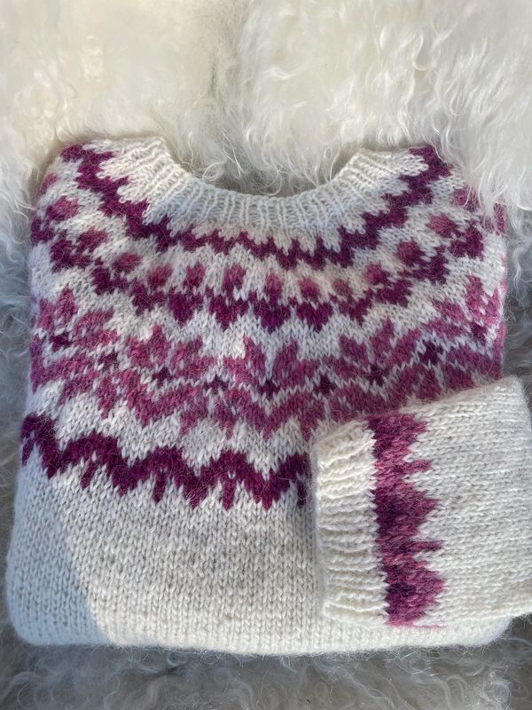 Afmæli white- pink - garnpakke