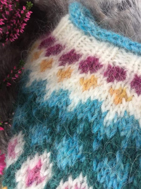 Riddari glacier blue heather - garnpakke