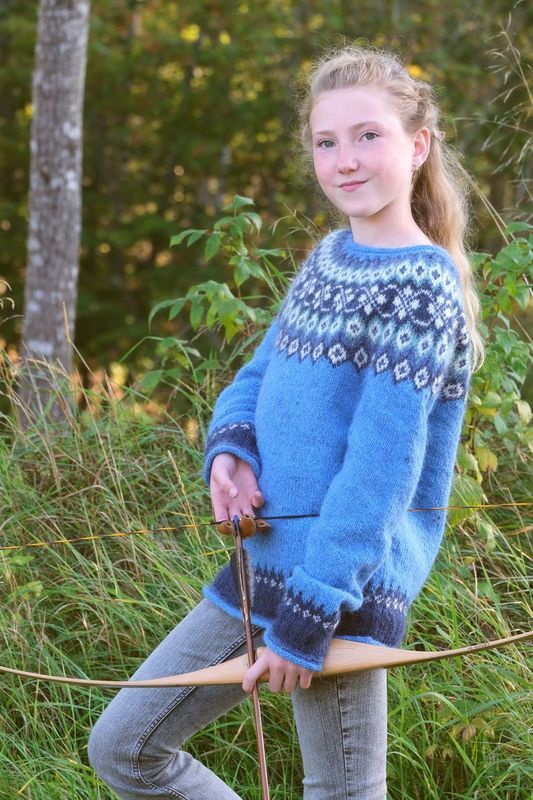 Skjaldmær (Skjoldmøy) - garnpakke spring blue