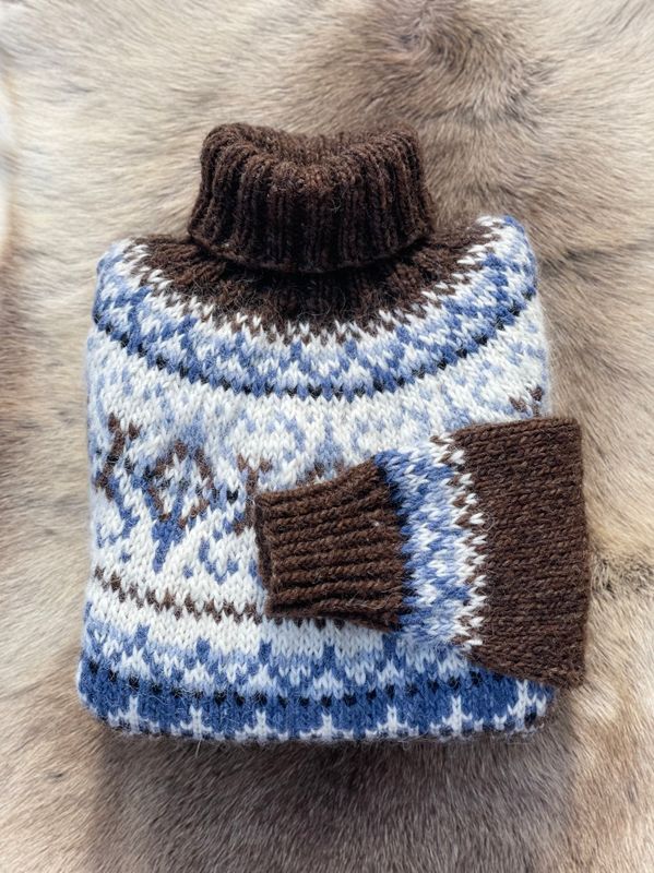 ALASUQ POLAR chocolate heather - denim garnpakke