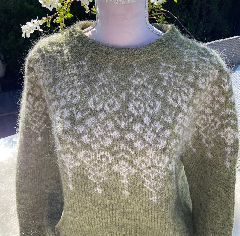 Ullkrusedull - Clover green garnpakke