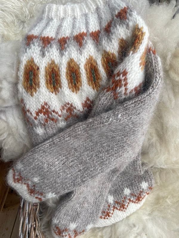 DALUR light beige heather - apricot - garnpakke