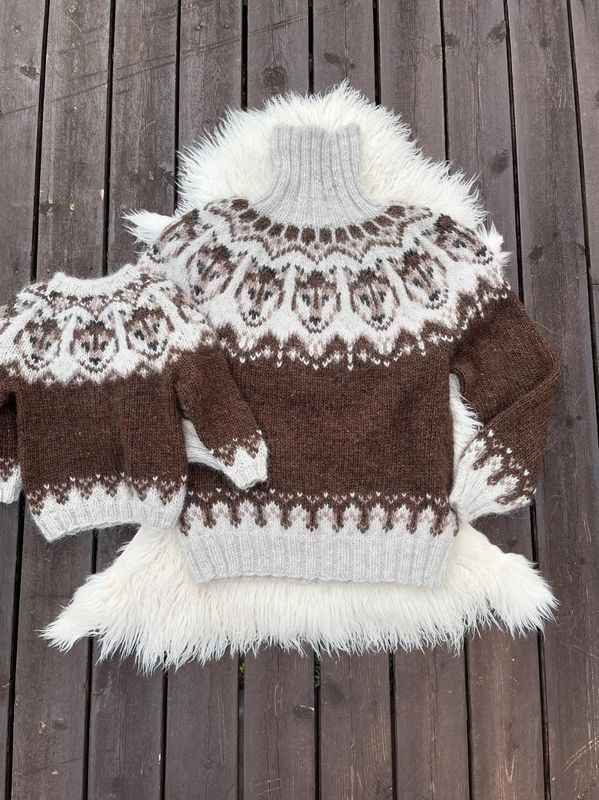 Warg POLARIS genser voksen - brun garnpakke
